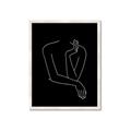 Picture of Sketched Girl III Black _GroupedProduct_Rectangle_Portrait_Framed_Matted_