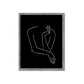 Picture of Sketched Girl III Black _GroupedProduct_Rectangle_Portrait_Framed_Matted_
