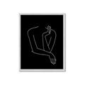 Picture of Sketched Girl III Black _GroupedProduct_Rectangle_Portrait_Framed_Matted_