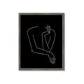 Picture of Sketched Girl III Black _GroupedProduct_Rectangle_Portrait_Framed_Matted_