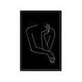 Picture of Sketched Girl III Black _GroupedProduct_Rectangle_Portrait_Framed_Matted_