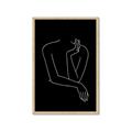 Picture of Sketched Girl III Black _GroupedProduct_Rectangle_Portrait_Framed_Matted_