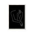 Picture of Sketched Girl III Black _GroupedProduct_Rectangle_Portrait_Framed_Matted_