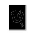 Picture of Sketched Girl III Black _GroupedProduct_Rectangle_Portrait_Framed_Matted_