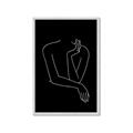Picture of Sketched Girl III Black _GroupedProduct_Rectangle_Portrait_Framed_Matted_