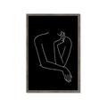 Picture of Sketched Girl III Black _GroupedProduct_Rectangle_Portrait_Framed_Matted_