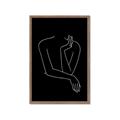 Picture of Sketched Girl III Black _GroupedProduct_Rectangle_Portrait_Framed_Matted_