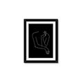 Picture of Sketched Girl III Black _GroupedProduct_Rectangle_Portrait_Framed_Matted_