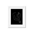 Picture of Sketched Girl III Black _GroupedProduct_Rectangle_Portrait_Framed_Matted_