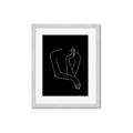 Picture of Sketched Girl III Black _GroupedProduct_Rectangle_Portrait_Framed_Matted_