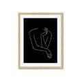 Picture of Sketched Girl III Black _GroupedProduct_Rectangle_Portrait_Framed_Matted_