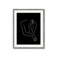 Picture of Sketched Girl III Black _GroupedProduct_Rectangle_Portrait_Framed_Matted_