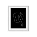 Picture of Sketched Girl III Black _GroupedProduct_Rectangle_Portrait_Framed_Matted_