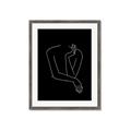 Picture of Sketched Girl III Black _GroupedProduct_Rectangle_Portrait_Framed_Matted_