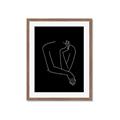 Picture of Sketched Girl III Black _GroupedProduct_Rectangle_Portrait_Framed_Matted_