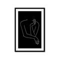 Picture of Sketched Girl III Black _GroupedProduct_Rectangle_Portrait_Framed_Matted_