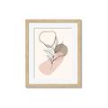 Picture of Mid Century Botanical I  _GroupedProduct_Rectangle_Portrait_Framed_Matted_