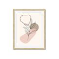 Picture of Mid Century Botanical I  _GroupedProduct_Rectangle_Portrait_Framed_Matted_