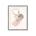 Picture of Mid Century Botanical I  _GroupedProduct_Rectangle_Portrait_Framed_Matted_