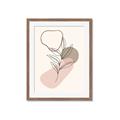 Picture of Mid Century Botanical I  _GroupedProduct_Rectangle_Portrait_Framed_Matted_