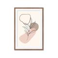 Picture of Mid Century Botanical I  _GroupedProduct_Rectangle_Portrait_Framed_Matted_