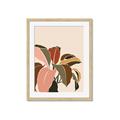 Picture of Color Block Leaves IV _GroupedProduct_Rectangle_Portrait_Framed_Matted_