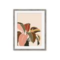 Picture of Color Block Leaves IV _GroupedProduct_Rectangle_Portrait_Framed_Matted_