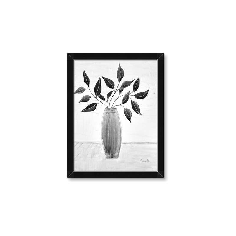 Picture of Black Vase Botanical I _GroupedProduct_Rectangle_Portrait_Framed_Matted_