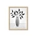 Picture of Black Vase Botanical I _GroupedProduct_Rectangle_Portrait_Framed_Matted_
