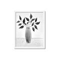 Picture of Black Vase Botanical I _GroupedProduct_Rectangle_Portrait_Framed_Matted_