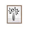 Picture of Black Vase Botanical I _GroupedProduct_Rectangle_Portrait_Framed_Matted_