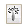 Picture of Black Vase Botanical I _GroupedProduct_Rectangle_Portrait_Framed_Matted_