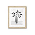 Picture of Black Vase Botanical I _GroupedProduct_Rectangle_Portrait_Framed_Matted_