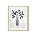Picture of Black Vase Botanical I _GroupedProduct_Rectangle_Portrait_Framed_Matted_