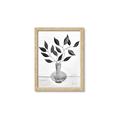 Picture of Black Vase Botanical II _GroupedProduct_Rectangle_Portrait_Framed_Matted_