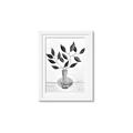 Picture of Black Vase Botanical II _GroupedProduct_Rectangle_Portrait_Framed_Matted_