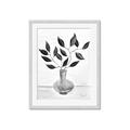 Picture of Black Vase Botanical II _GroupedProduct_Rectangle_Portrait_Framed_Matted_