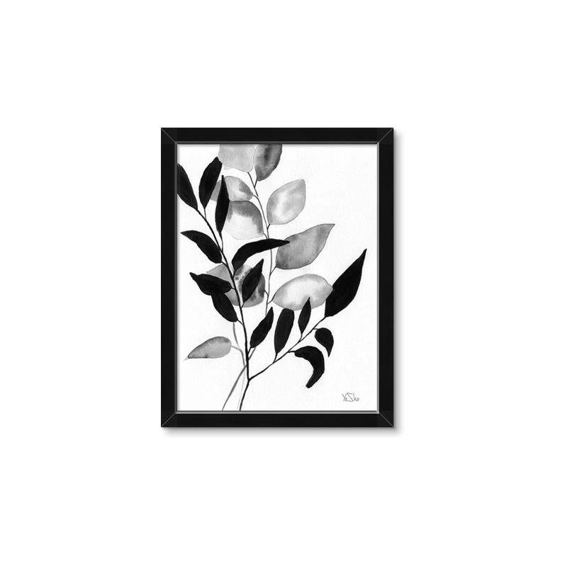 Picture of Black Botanical _GroupedProduct_Rectangle_Portrait_Framed_Matted_