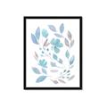 Picture of Blue Leaves IV _GroupedProduct_Rectangle_Portrait_Framed_Matted_