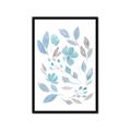 Picture of Blue Leaves IV _GroupedProduct_Rectangle_Portrait_Framed_Matted_