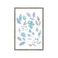 Picture of Blue Leaves IV _GroupedProduct_Rectangle_Portrait_Framed_Matted_