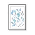 Picture of Blue Leaves IV _GroupedProduct_Rectangle_Portrait_Framed_Matted_