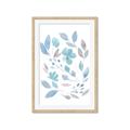 Picture of Blue Leaves IV _GroupedProduct_Rectangle_Portrait_Framed_Matted_