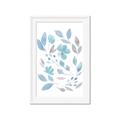 Picture of Blue Leaves IV _GroupedProduct_Rectangle_Portrait_Framed_Matted_