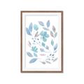 Picture of Blue Leaves IV _GroupedProduct_Rectangle_Portrait_Framed_Matted_