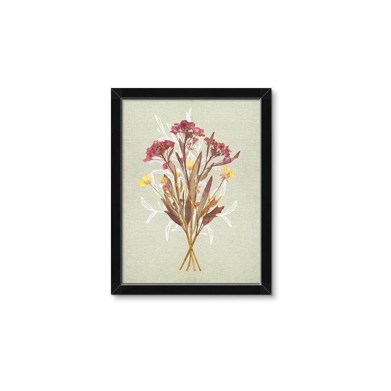 Picture of Dried Flowers with Outline I _GroupedProduct_Rectangle_Portrait_Framed_Matted_