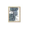 Picture of Blue Geo with Leaves I _GroupedProduct_Rectangle_Portrait_Framed_Matted_