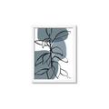 Picture of Blue Geo with Leaves I _GroupedProduct_Rectangle_Portrait_Framed_Matted_