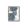 Picture of Blue Geo with Leaves I _GroupedProduct_Rectangle_Portrait_Framed_Matted_