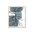Picture of Blue Geo with Leaves I _GroupedProduct_Rectangle_Portrait_Framed_Matted_